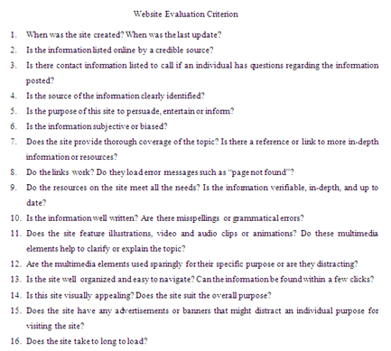 evaluation