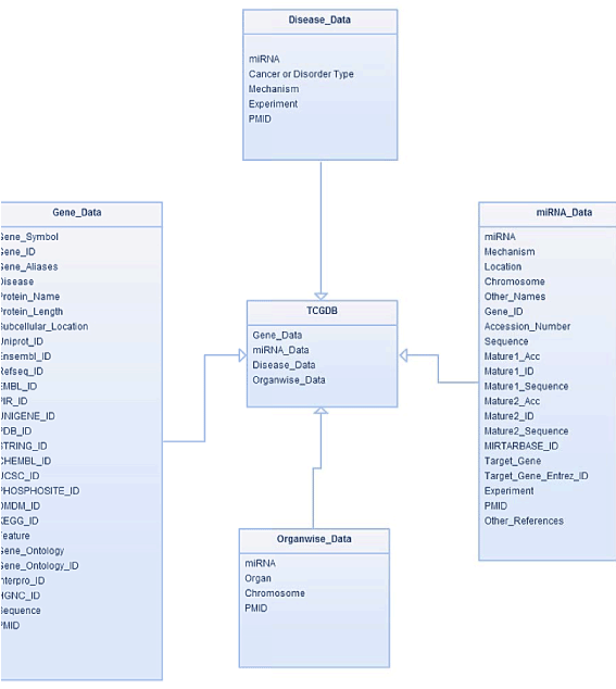 Schema of TCGDB