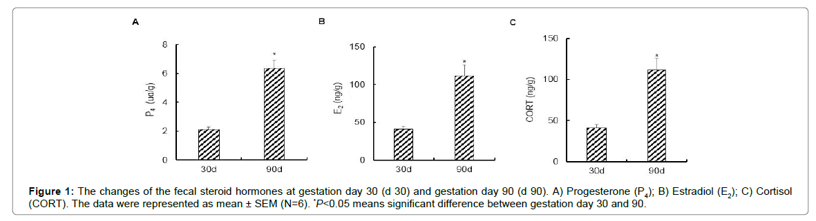 the changes of fecal steroid hormones and bacterial composition in steroid hormones